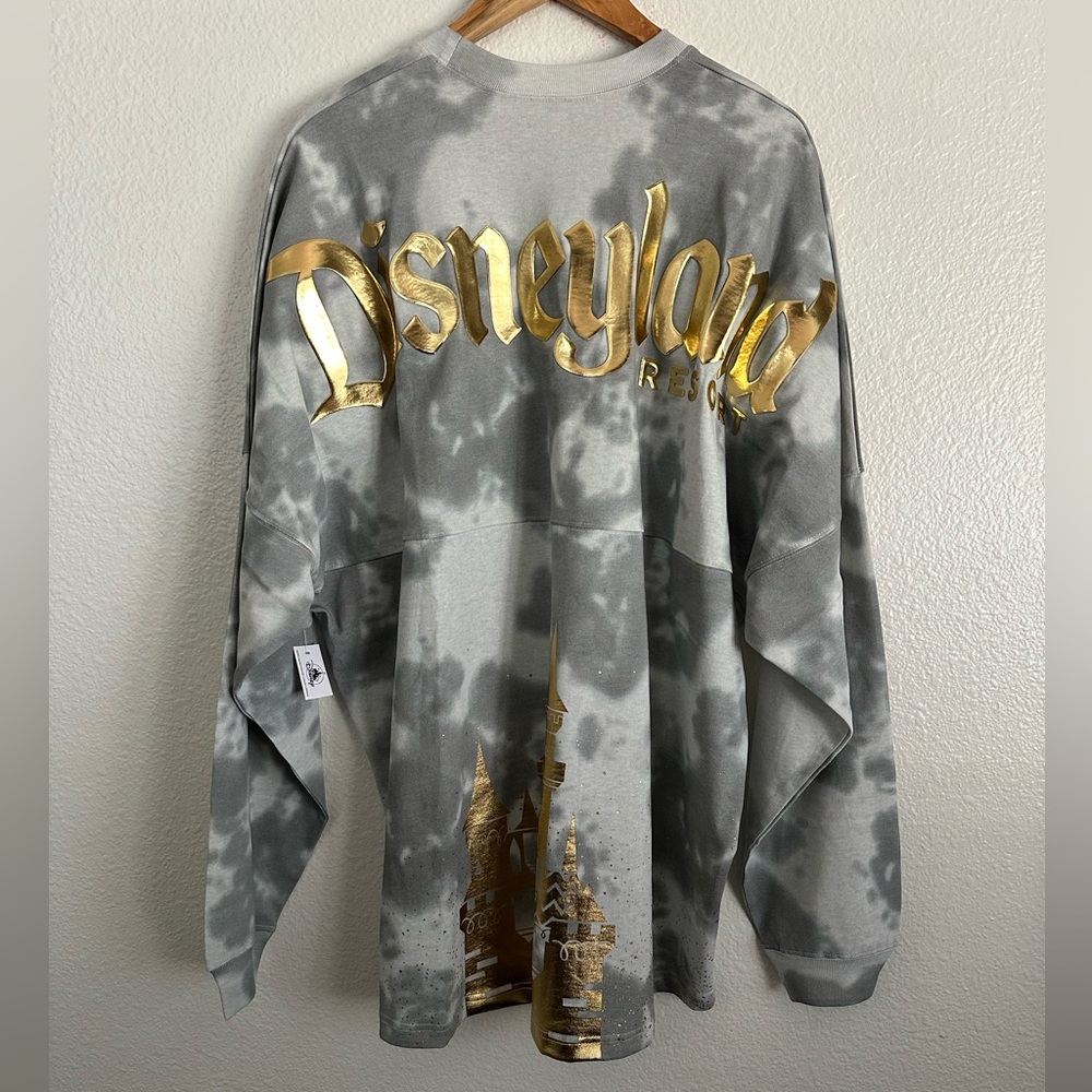 Disney Parks Disneyland Resort Gold Glitter Castle Spirit Jersey Women Size 2XL